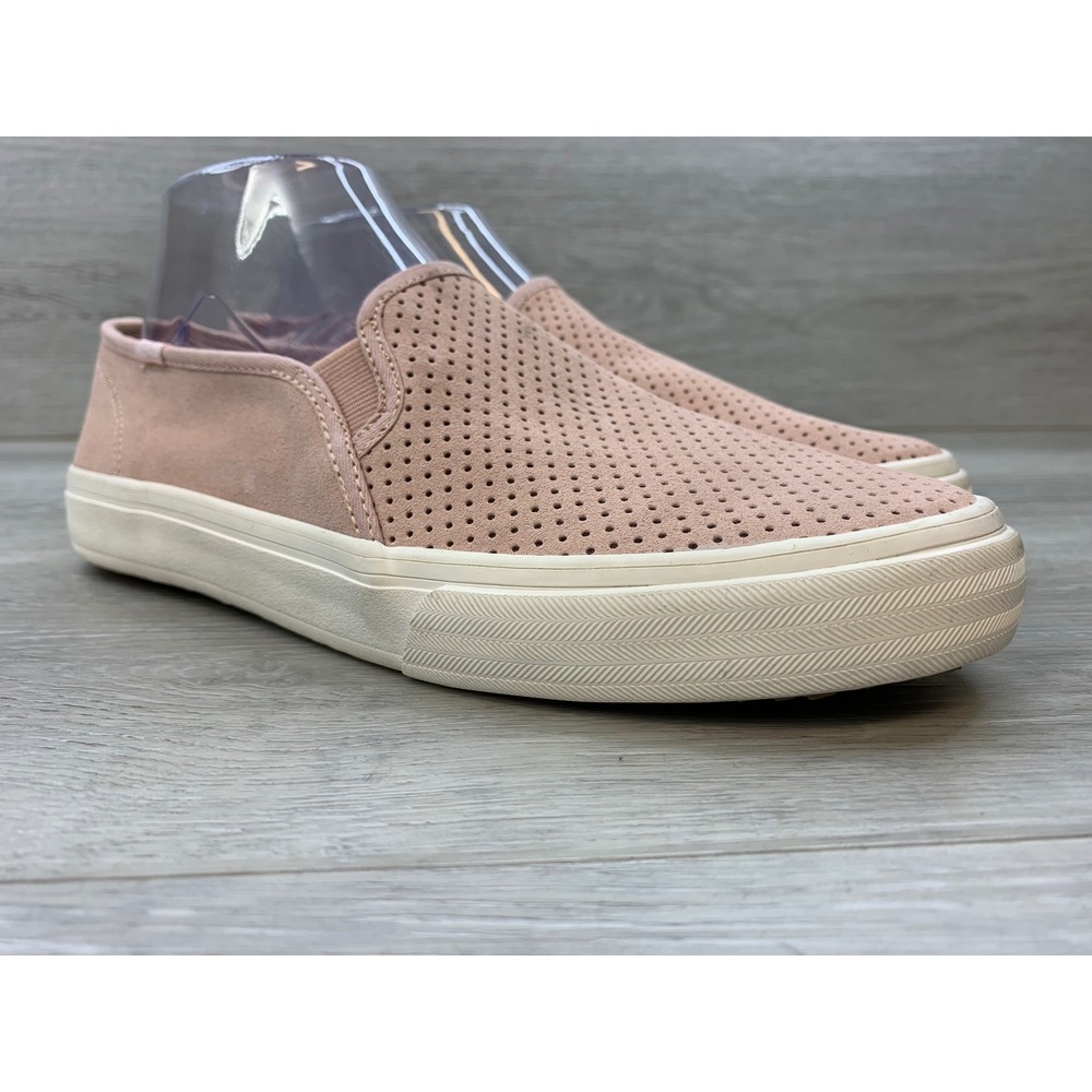 Keds Double Decker Perforated Suede Slip On Sneakers Blush Pink Women's 9 Shoes